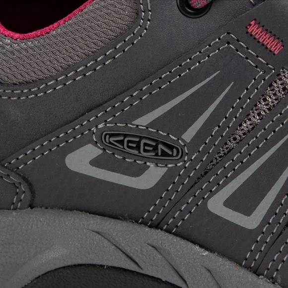 KEEN Hiking Shoes Women's Size 6.5 US Grey Pink OakRidge‎ Sneakers Leather Mesh - Picture 8 of 16